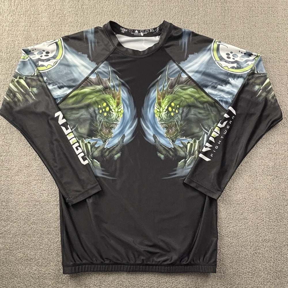 Raven Fightwear Rashguard Men's Extra Large Long Sleeve BJJ Jiujitsu MMA